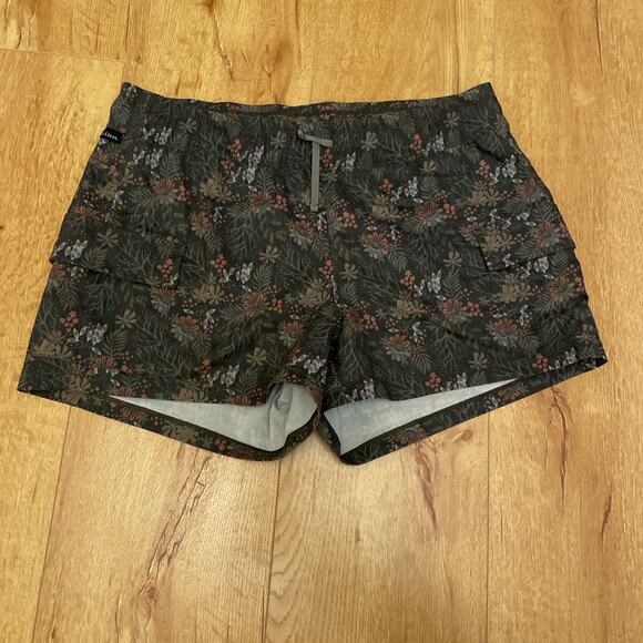 Kuhl Kruiser Getaway Shorts Ladies Small Mauve Green Woodland Botanical Floral - Picture 1 of 9